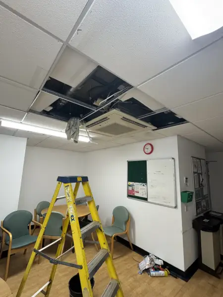 Leicester commercial office Air conditioning water leak repair&period;: Swipe To View More Images
