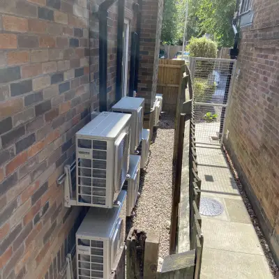 Leicester medical facility multiple system installation&period; Various split type wall mounted systems service critical areas&period;: Click Here To View Larger Image